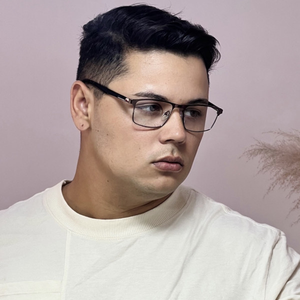 Armação de Óculos AQ240503 Retangular Marrom